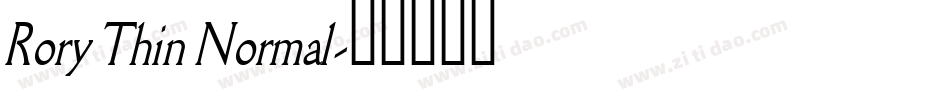 Rory Thin Normal字体转换